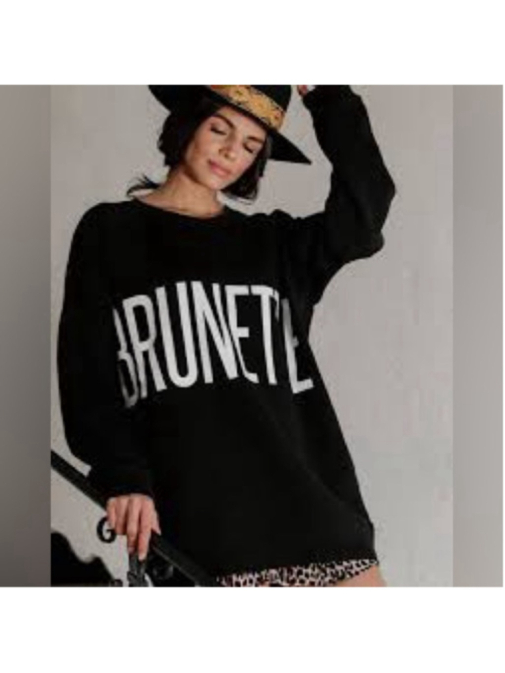 Brunette The Label Classic Black sweatshirt brunette oversized lounge sz xs/sm